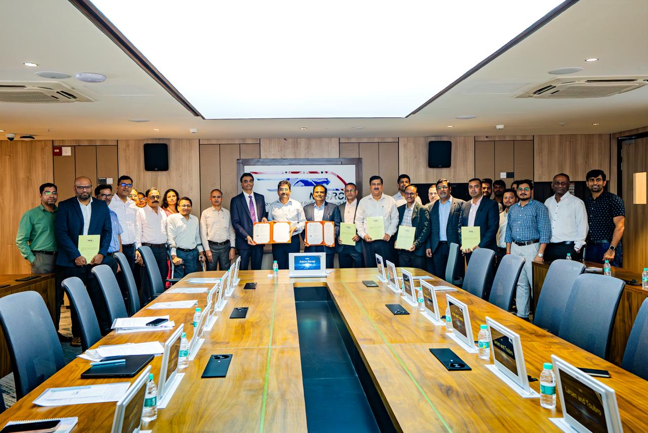 NHSRCL ने 11 सितंबर 2025 को महाराष्ट्र में मुंबई–अहमदाबाद बुलेट ट्रेन परियोजना के ट्रैक संबंधित कार्यों के लिए समझौते पर हस्ताक्षर किए